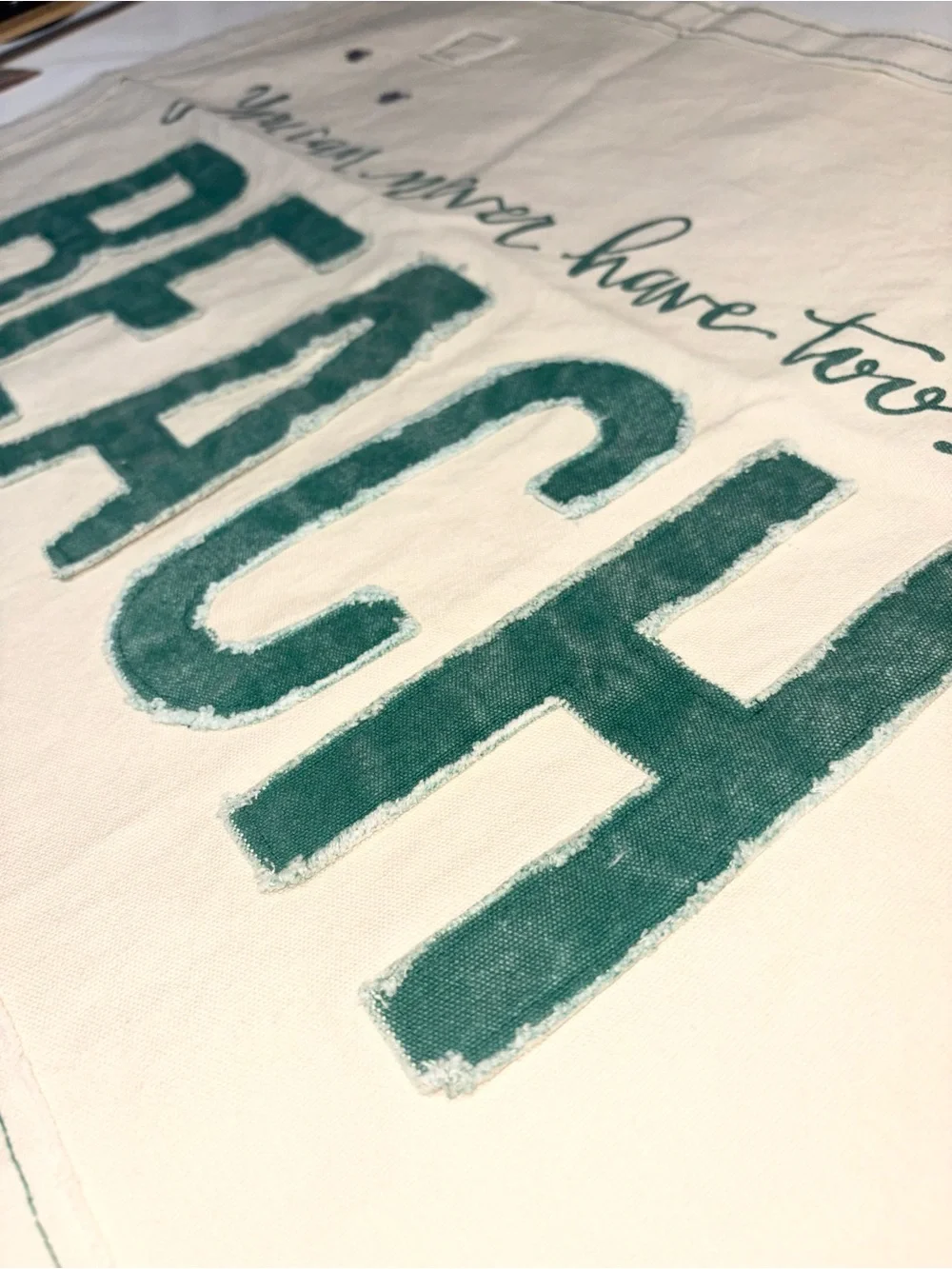 Starboard Home "You Can Never Have Too Much Beach" canvas wall banner 21” 41” - Picture 8 of 11